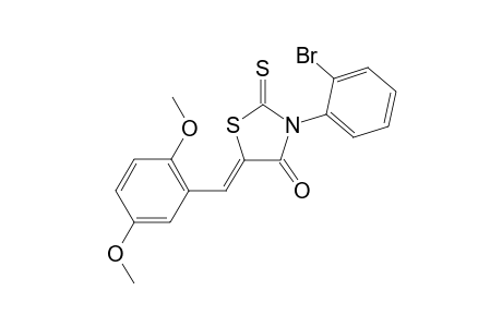 (5Z)-3-(2-bromophenyl)-5-(2,5-dimethoxybenzylidene)-2-thioxo-1,3-thiazolidin-4-one