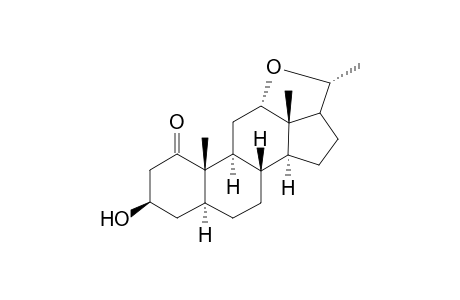 3-beta-hydroxy-12-alpha,20-r-epoxy-5-alpha,14-beta,17-beta-H-pregnan-1