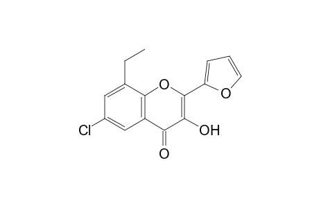 6-chloro-8-ethyl-2-(2-furyl)-3-hydroxychromone