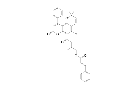 7-HYDROXY-8-(4-CINNAMOYL-3-METHYL-1-OXOBUTYL)-4-PHENYL-2',2'-DIMETHYL-2H,6H-BENZO-[1,2-B:3,4-B']-DIPYRAN-2-ONE