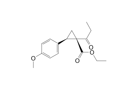 ethyl (1R,2R)-2-(4-methoxyphenyl)-1-propanoyl-cyclopropanecarboxylate