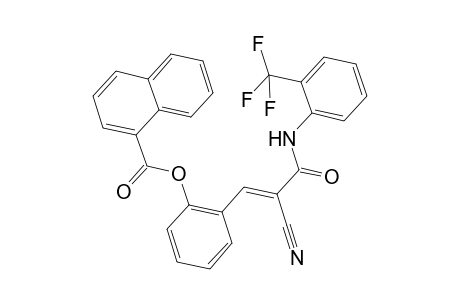 2-{(1E)-2-cyano-3-oxo-3-[2-(trifluoromethyl)anilino]-1-propenyl}phenyl 1-naphthoate