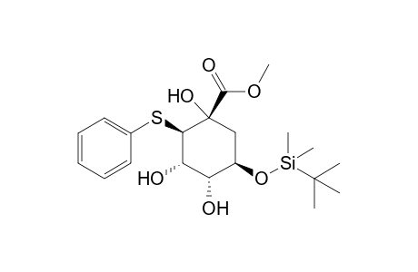 Methyl (1S,2R,3S,4R,5R)-5-[(tert-Butyl)dimethylsilyloxy]-3,4-dihydroxy-2-(phenylthio)cyclohexane-1-carboxylate