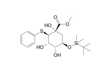 Methyl (1S,2R,3S,4R,5R)-5-[(tert-Butyl)dimethylsilyloxy]-3,4-dihydroxy-2-(phenylthio)cyclohexane-1-carboxylate