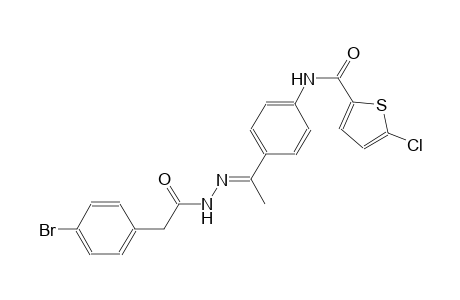 N-(4-{(1E)-N-[(4-bromophenyl)acetyl]ethanehydrazonoyl}phenyl)-5-chloro-2-thiophenecarboxamide