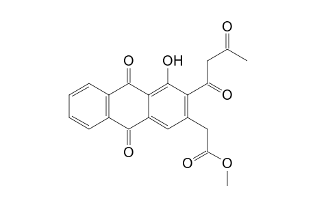 2-(3-acetoacetyl-4-hydroxy-9,10-diketo-2-anthryl)acetic acid methyl ester