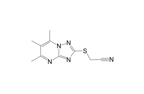 acetonitrile, [(5,6,7-trimethyl[1,2,4]triazolo[1,5-a]pyrimidin-2-yl)thio]-