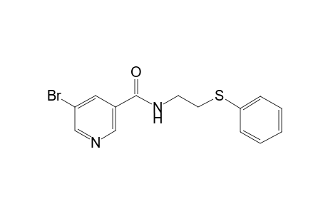 Nicotinamide, 5-bromo-N-(2-phenylsulfanylethyl)-