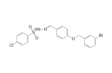 N'-((E)-{4-[(3-bromobenzyl)oxy]phenyl}methylidene)-4-chlorobenzenesulfonohydrazide