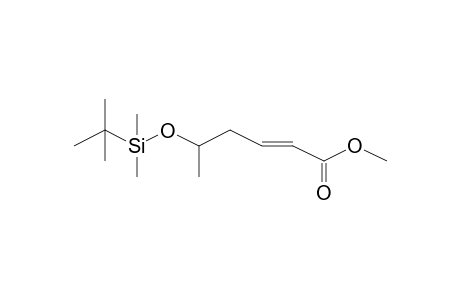 2-Hexenoic acid, 5-[[(1,1-dimethylethyl)dimethylsilyl]oxy]-, methyl ester, (E)-(.+-.)-