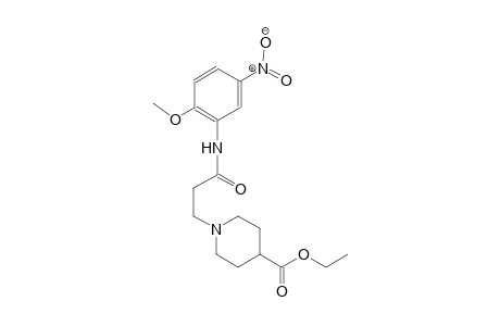 4-piperidinecarboxylic acid, 1-[3-[(2-methoxy-5-nitrophenyl)amino]-3-oxopropyl]-, ethyl ester