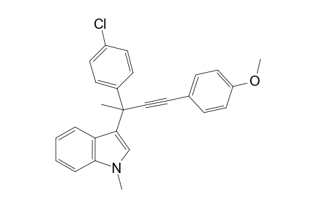 3-[1-(4-Chlorophenyl)-3-(4-methoxyphenyl)-1-methylprop-2-ynyl]-1-methyl-1H-indole