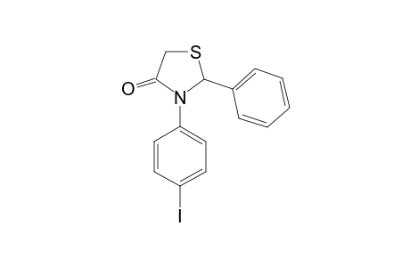 2-PHENYL-3-(4-IODOPHENYL)-THIAZOLIDIN-4-ONE
