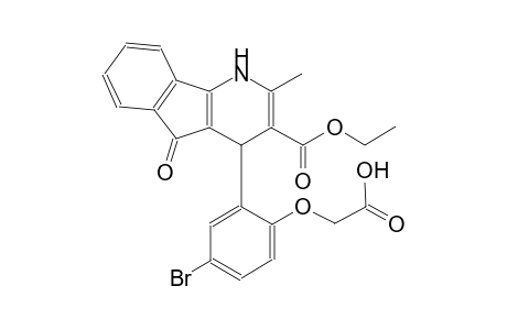 1H-indeno[1,2-b]pyridine-3-carboxylic acid, 4-[5-bromo-2-(carboxymethoxy)phenyl]-4,5-dihydro-2-methyl-5-oxo-, ethyl ester