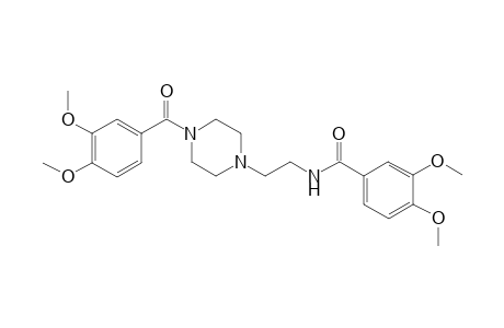 3,4-Dimethoxy-N-[2-(4-veratroylpiperazino)ethyl]benzamide