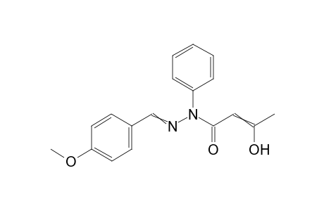 3-hydroxy-N-[(4-methoxyphenyl)methyleneamino]-N-phenyl-but-2-enamide