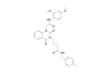 4-(1-[2-(2,4-dimethoxyanilino)-2-oxoethyl]-2,4-dioxo-1,4-dihydro-3(2H)-quinazolinyl)-N-(4-methylbenzyl)butanamide