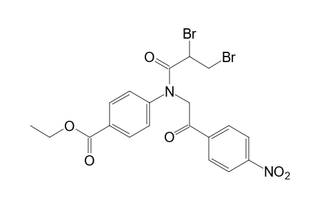 p-[2,3-dibromo-N-(p-nitrophenacyl)propionamido]benzoic acid, ethyl ester