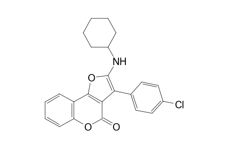 3-(4-Chlorophenyl)-2-(cyclohexylamino)-4-furo[3,2-c][1]benzopyranone