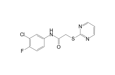Acetamide, N-(3-chloro-4-fluorophenyl)-2-(2-pyrimidylthio)-