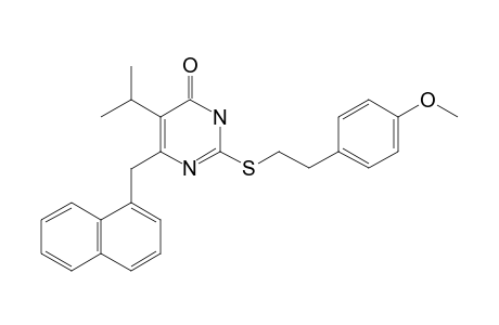 5-ISOPROPYL-2-[(4'-METHOXYPHENYLETHYL)-THIO]-6-(1-NAPHTHYLMETHYL)-PYRIMIDIN-4(3H)-ONE