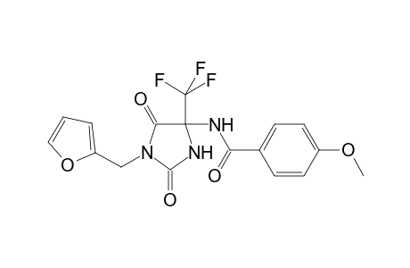 Benzamide, N-(1-furan-2-ylmethyl-2,5-dioxo-4-trifluoromethylimidazolidin-4-yl)-4-methoxy-