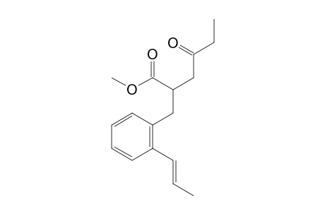Methyl 4-oxo-2-{2-[(1E)-propen-1-yl]benzyl}hexanoate