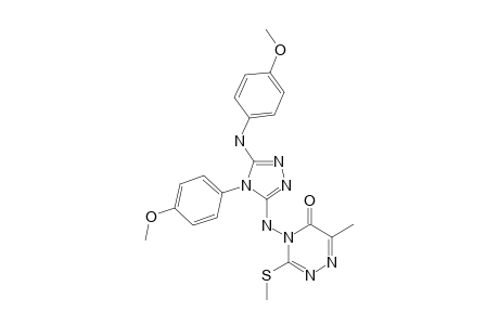 4-[[4-(4-Methoxyphenyl)-5-(p-anisidino)-1,2,4-triazol-3-yl]amino]-6-methyl-3-(methylthio)-1,2,4-triazin-5-one