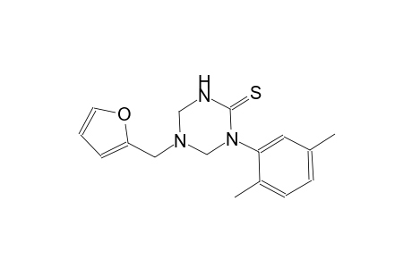 1-(2,5-dimethylphenyl)-5-(2-furylmethyl)tetrahydro-1,3,5-triazine-2(1H)-thione