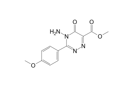 4-Amino-6-(methoxycarbonyl)-3-(4'-methoxyphenyl)-5-oxo-1,2,4-triazine