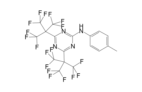 N-(4-Methylphenyl)-4,6-bis[2,2,2-trifluoro-1,1-bis(trifluoromethyl)ethyl]-1,3,5-triazin-2-amine