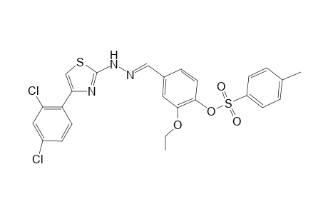 4-((E)-{[4-(2,4-dichlorophenyl)-1,3-thiazol-2-yl]hydrazono}methyl)-2-ethoxyphenyl 4-methylbenzenesulfonate