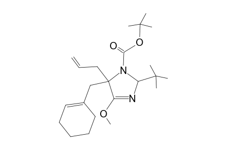 t-Butyl 2-(t-butyl)-5-allyl-4-methoxy-5-[(cyclohex-1'-enyl)methyl]-2,5-dihydroimidazole-1-carboxylate