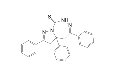 8H-Pyrazolo[1,5-d][1,2,4]triazepine-8-thione, 3,3a,4,7-tetrahydro-2,3a,5-triphenyl-