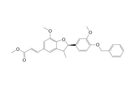 (+/-)-METHYL-(E)-3-[2-(4-BENZYLOXY-3-METHOXYPHENYL)-3-METHYL-7-METHOXY-2,3-DIHYDROBENZO-[B]-FURAN-5-YL]-PROPENOATE