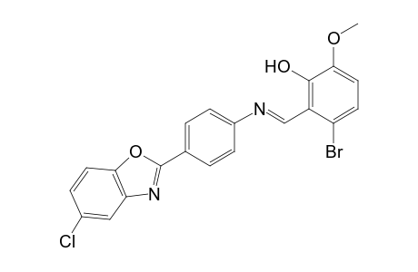 3-Bromo-2-({[4-(5-chloro-1,3-benzoxazol-2-yl)phenyl]imino}methyl)-6-methoxyphenol