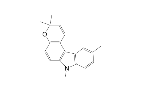 Pyrano[2,3-c]carbazole, 3,7-dihydro-3,3,7,10-tetramethyl-