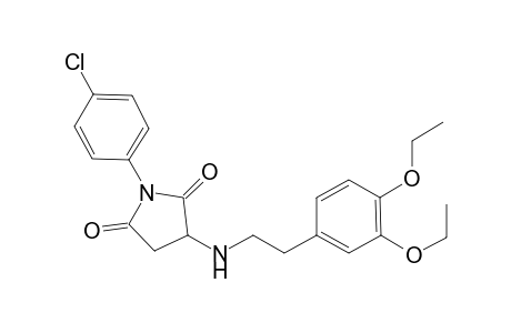 1-(4-Chlorophenyl)-3-[2-(3,4-diethoxyphenyl)ethylamino]pyrrolidine-2,5-quinone