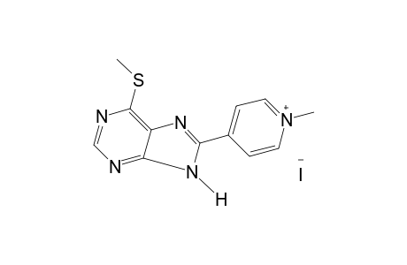 1-methyl-4-[6-(methylthio)-9H-purin-8-yl]pyridinium iodide