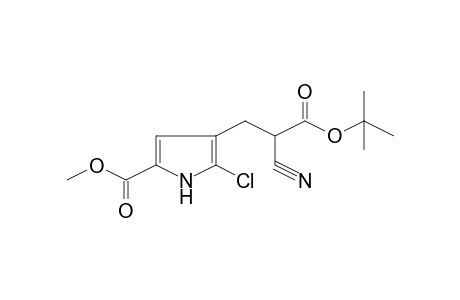 4-(2-t-Butoxycarbonyl-2-cyano-ethyl)-5-chloro-1H-pyrrole-2-carboxylic acid, methyl ester