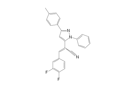 (Z)-2-[3-(4-METHYLPHENYL)-1-PHENYLPYRAZOL-5-YL]-3-(3,4-DIFLUOROPHENYL)-ACRYLONITRILE