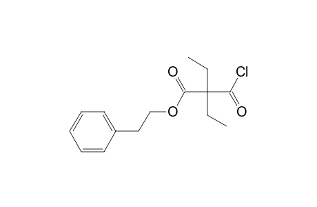 Diethylmalonic acid, monochloride, phenethyl ester