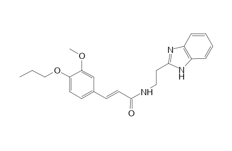 2-propenamide, N-[2-(1H-benzimidazol-2-yl)ethyl]-3-(3-methoxy-4-propoxyphenyl)-, (2E)-