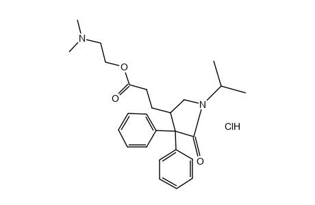 4,4-DIPHENYL-1-ISOPROPYL-5-OXO-3-PYRROLIDINEPROPIONIC ACID, 2-(DIMETHYLAMINO)ETHYL ESTER, HYDROCHLORIDE