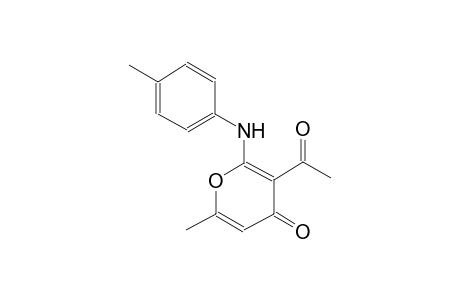 3-acetyl-6-methyl-2-(4-toluidino)-4H-pyran-4-one