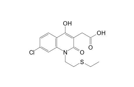 7-Chloro-1,2-dihydro-1-[2-(ethylthio)ethyl]-4-hydroxy-2-oxo-3-quinolineacetic acid