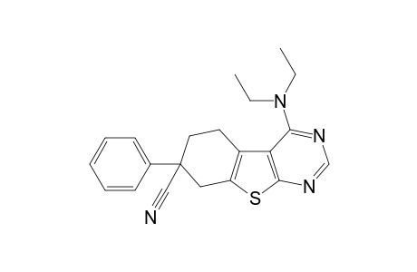 4-(diethylamino)-7-phenyl-6,8-dihydro-5H-benzothiopheno[2,3-d]pyrimidine-7-carbonitrile