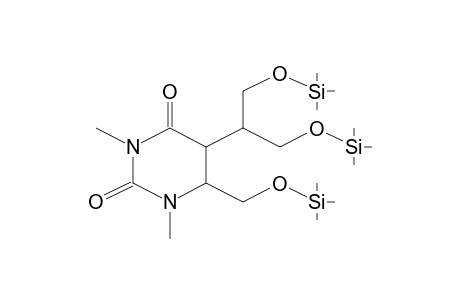 1,3-Dimethyl-6-(trimethylsilyloxymethyl)-5-[2-trimethylsilyloxy-1-(trimethylsilyloxymethyl)ethyl]-5,6-dihydrouracil