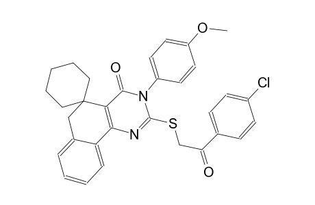 2-((2-(4-chlorophenyl)-2-oxoethyl)thio)-3-(4-methoxyphenyl)-3H-spiro[benzo[h]quinazoline-5,1'-cyclohexan]-4(6H)-one