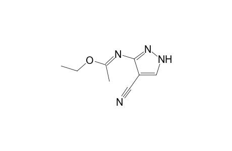 Ethyl (E)-N-(4-cyano-1H-pyrazol-3-yl)acetimidate